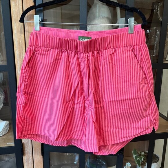 Daily Drills Pants - Daily Drills boxer shorts double layer logo poplin striped pockets M/L